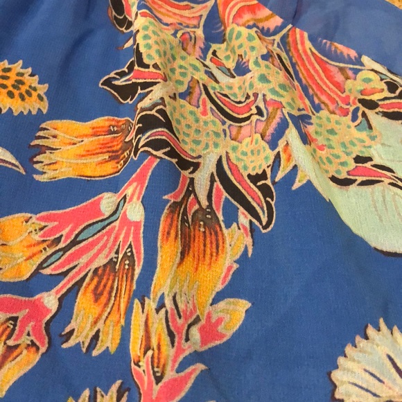 Guess Marciano Floral Chiffon Sheer V racerback S - Picture 4 of 8